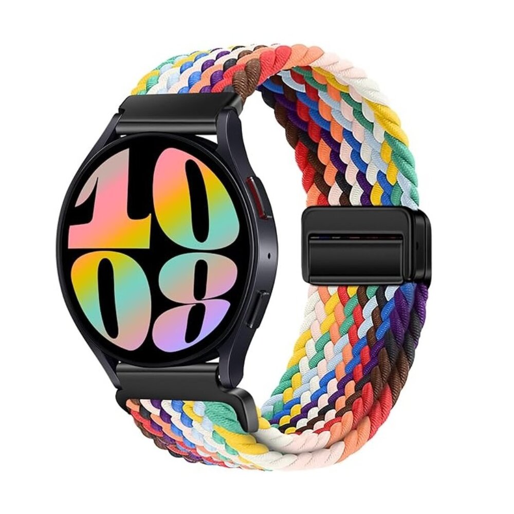 Samsung Galaxy Watch 20mm Stretchy Braided Fabric Band With Magnetized Closure - Picture 1 of 6